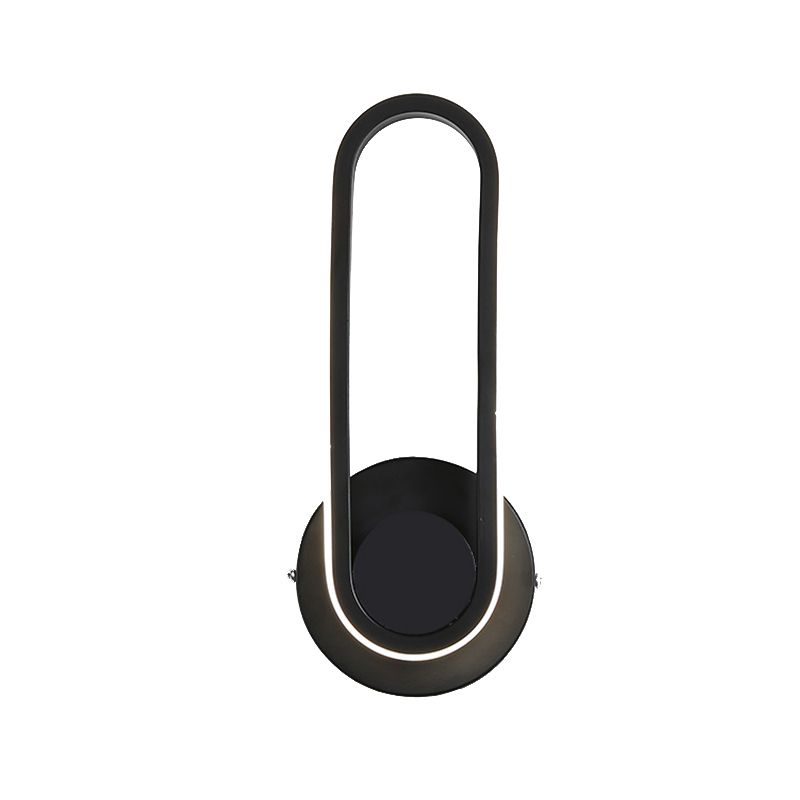 Modern Simple Aluminum Wall Light Ellipse Shape Rotatable Wall Lamp for Living Room