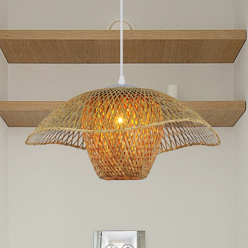 18 "/21.5" /25.5 "PIGA DE SUSPENSIÓN DE SOMBRACIÓN ANTERIOR BOMBO RETRO 1 BOMBA MADERA Kit de luz colgante para salón