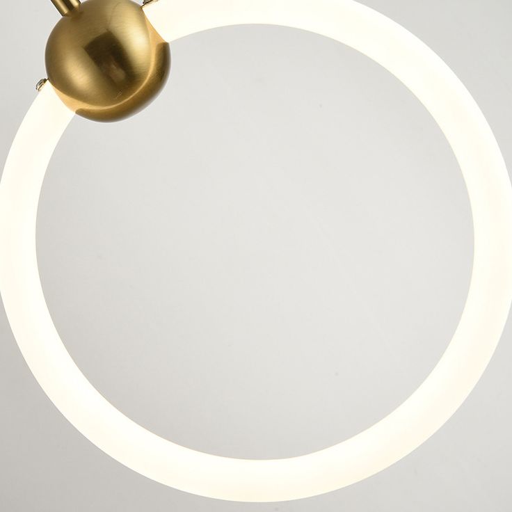 Gouden ronde vorm hanglamp moderne minimalistische ledhanglamp voor woonkamer