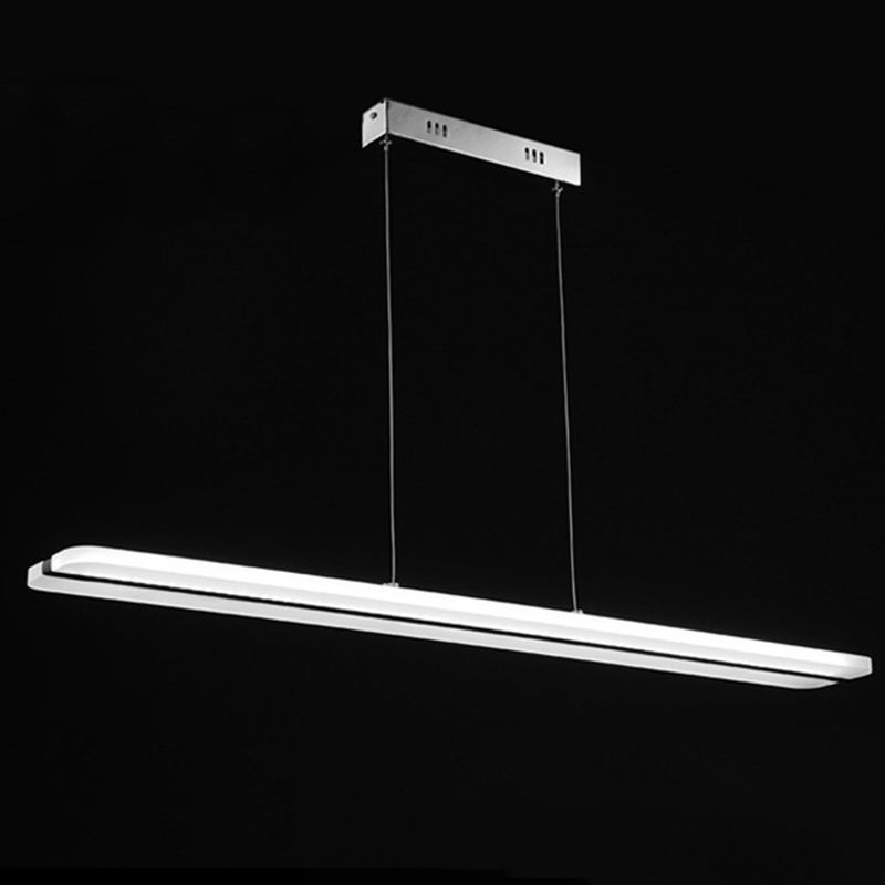Modern Minimalist LED Island Pendant Lighting White Long Acrylic Island Ceiling Light for Living Room