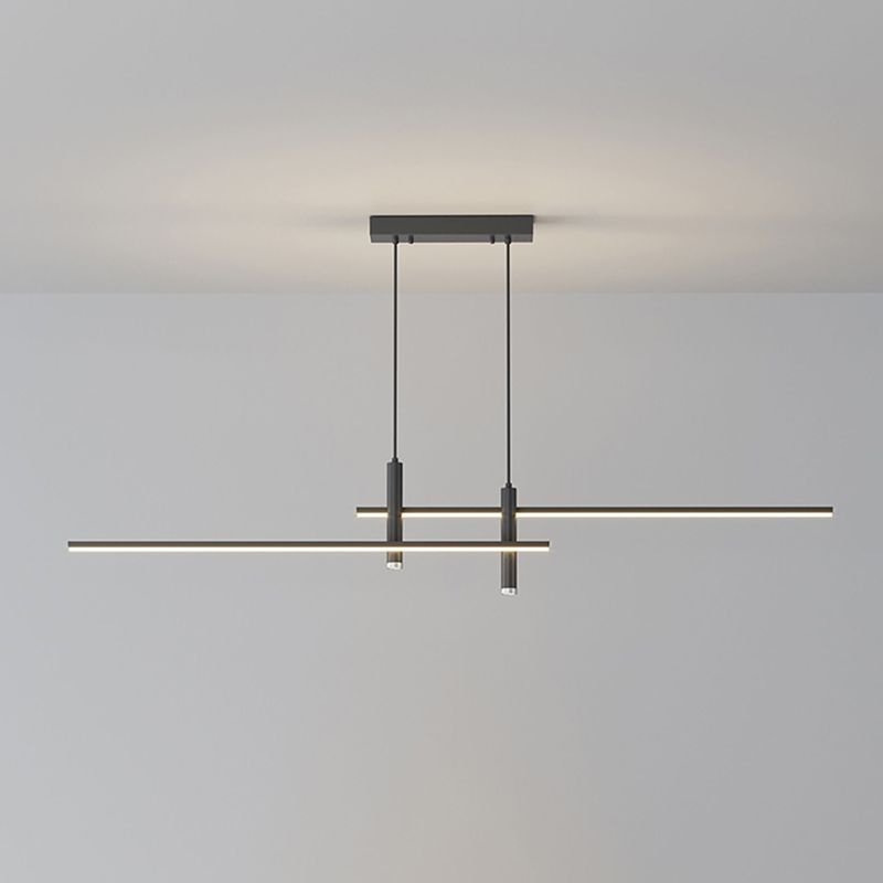 Lampadini del lampadario lineare Luci dell'isola Accensione a sospensione moderna per l'isola della cucina