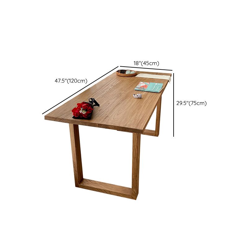 Solid Wood Base Table Rectangle Dining Table for Kitchen Dining Room