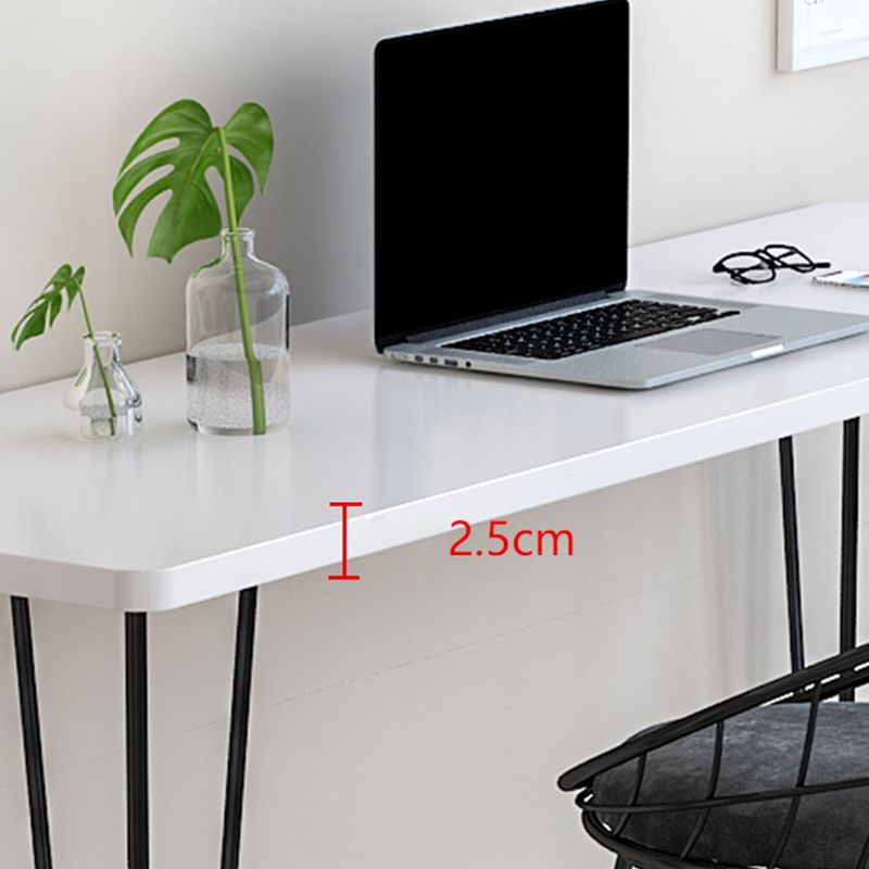 Modern Wood Rectangle Bar Table Metal Legs for Milk Tea Shop