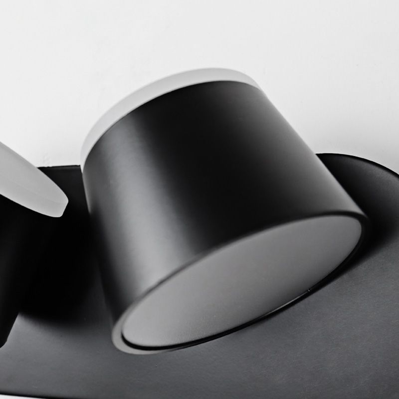 Modern Montaggio Montano Light con ombra acrilica Luce calda Luce in nero in nero/bianco