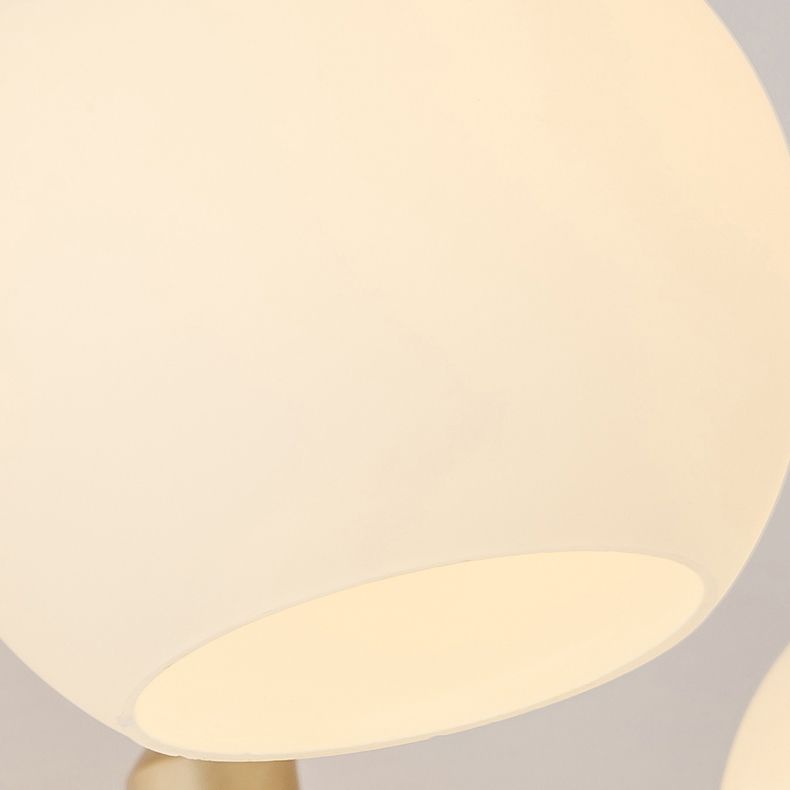 Modern Glass Chandelier Light Globe Shade Multi-Head Pendant Lamps for Living Room
