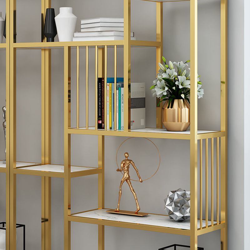 Open Metal and Wood Book Shelf Etagere Shelf Bookcase for Office
