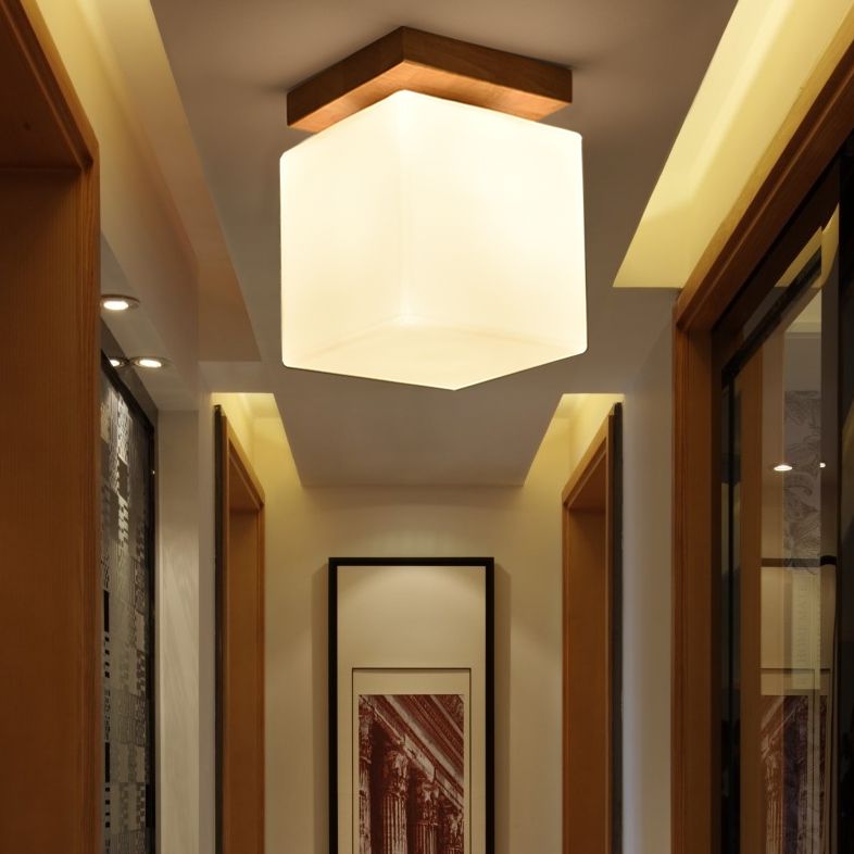 Corridor en bois nordique rigide luminaire de plafond