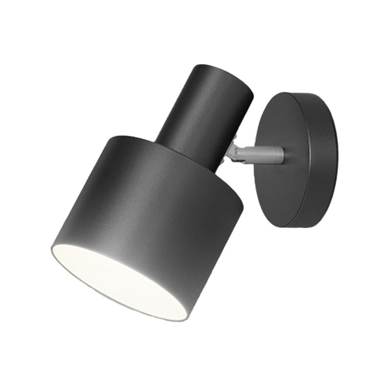 Single Polished Finish Contemporary Wall Mounted Sconce Metal Wall Light for Foyer