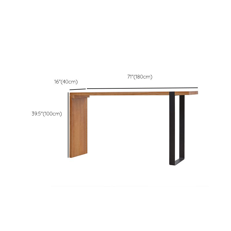 Industrial Style 1/2 Pieces Bar Table Set Rectangle Bar Table with Wooden Stools