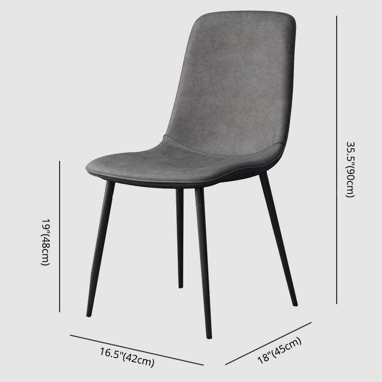 Moderne stijl faux lederen stoelen stevige achterste dinerkant -stoel voor thuisgebruik