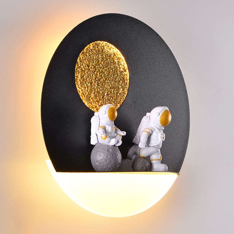 1 Light Geometric Wall Lighting Fixtures Modern Style Metal Wall Lights