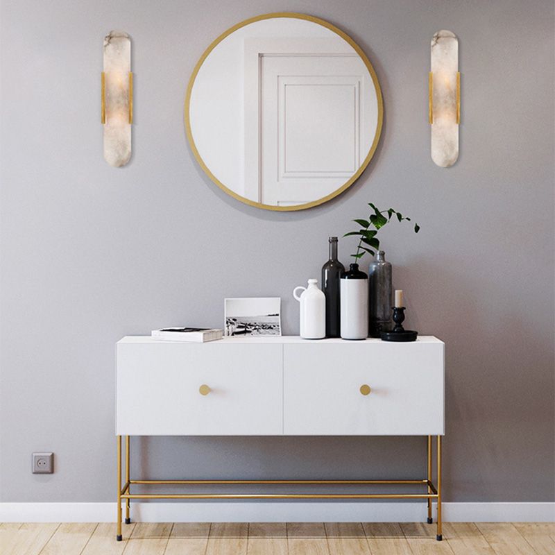 Luz de pared de luz LED contemporánea con sombra de mármol para dormitorio