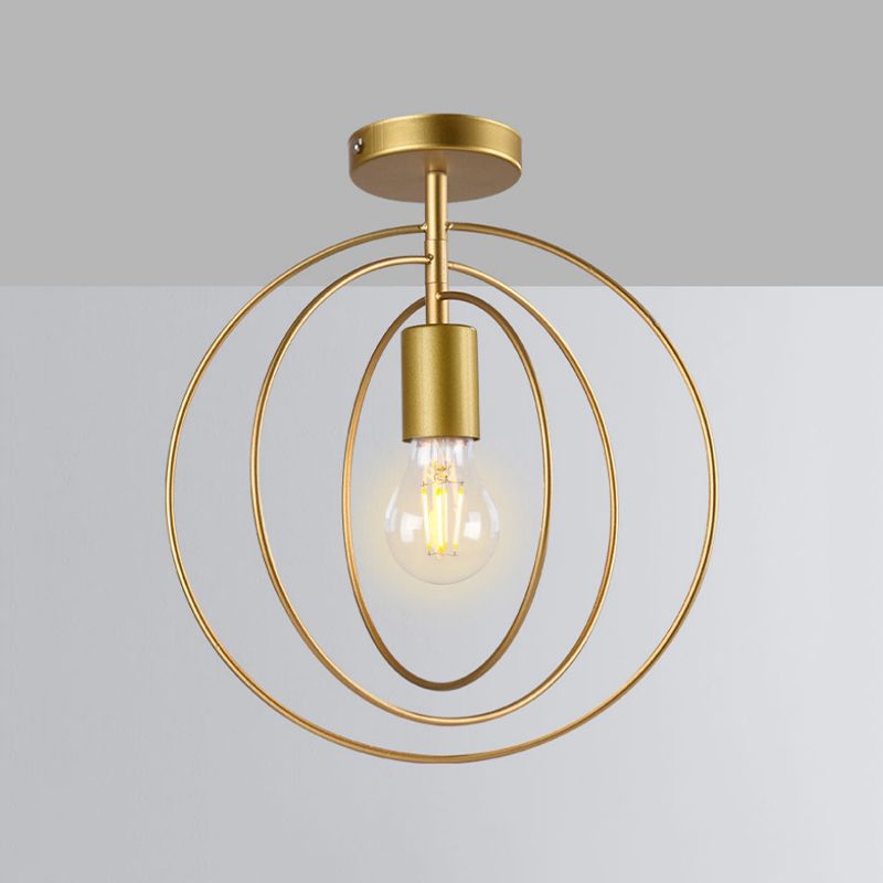 Modern Ceiling Light 1-Light Ceiling Mount Light with Metal Shade for Bedroom