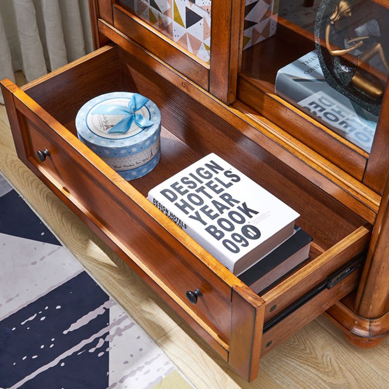 Vertical Solid Wood Bookcase Contemporary Closed Back Bookshelf