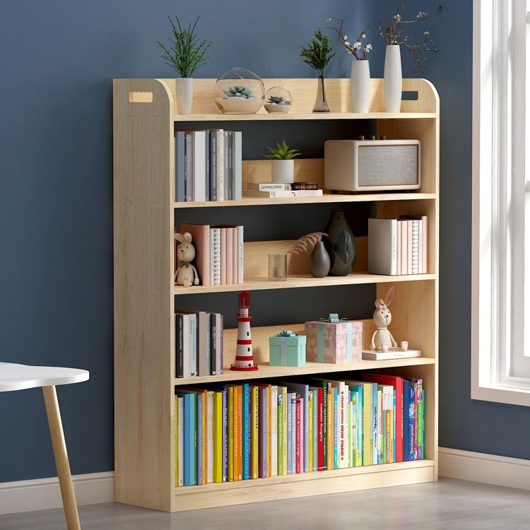 10.6" D Solid Wood Bookshelf Modern Open Storage Bookcase with Multi Shelves