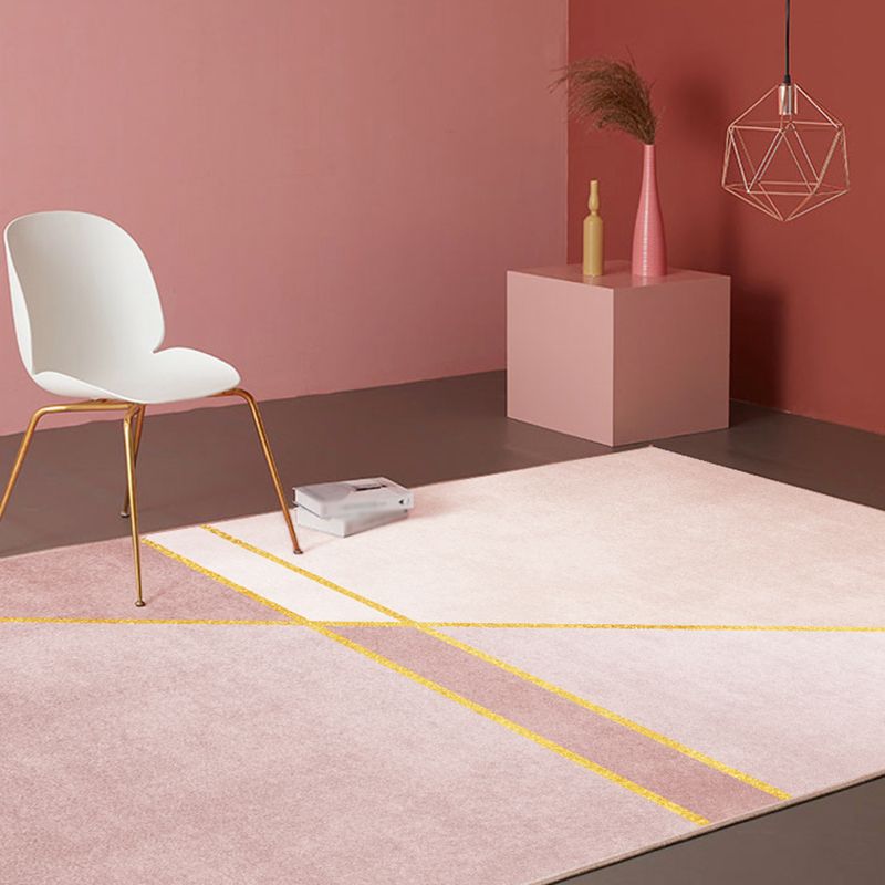 Pink Modern Area Rug Blending Gradient Rug Washable Indoor Rug for Living Room