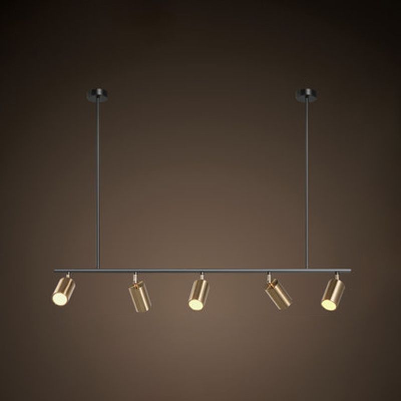 Cilindros Luz de techo colgante Simplicidad Estilo de metal Metal Black Island Light