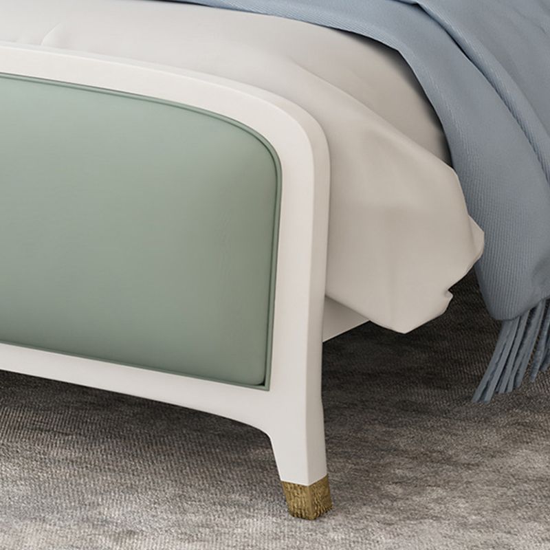 Upholstered Green Bed Frame Victorian Solid Wood Queen/King Bed