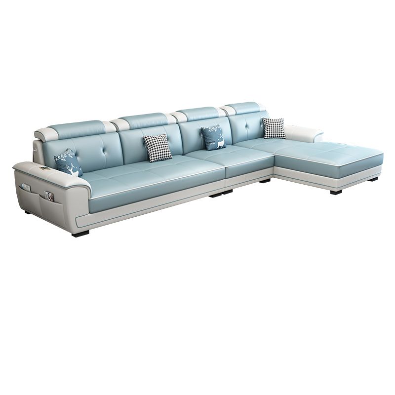 133.07" L x 70.86" W x 35.43" H Stain-Resistant Faux Leather Pillow Top Arm Sectionals