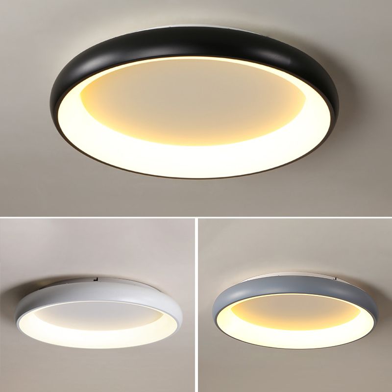 Moderne ronde ringinbouw plafondlamp van metaal