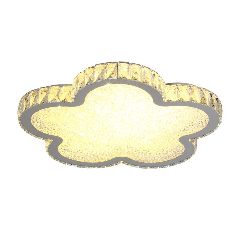 Lampada da soffitto moderna acrilico LED della camera da letto con cristallo trasparente racchiuso in luce calda/bianca/telecomando Stepless Dimming, 12.5 "/20.5 "/24.5" W