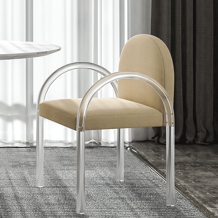 Modern Simple Arm Chair Plastic Frame Dining Chair for Dining Room
