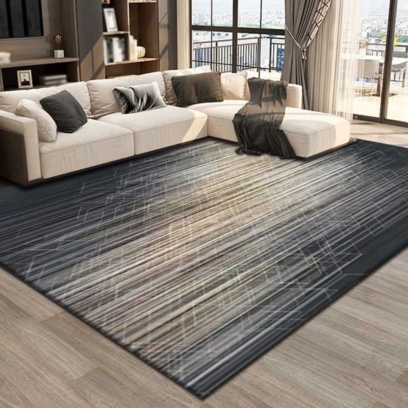 Light Gray Modern Carpet Blending Graphic Carpet Stain Resistant Carpet for Living Room