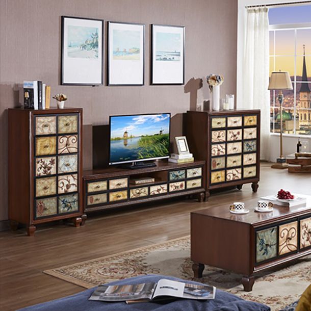 16.38/17.55 Width Coastal Storage Chest Dresser Solid Wood Dresser