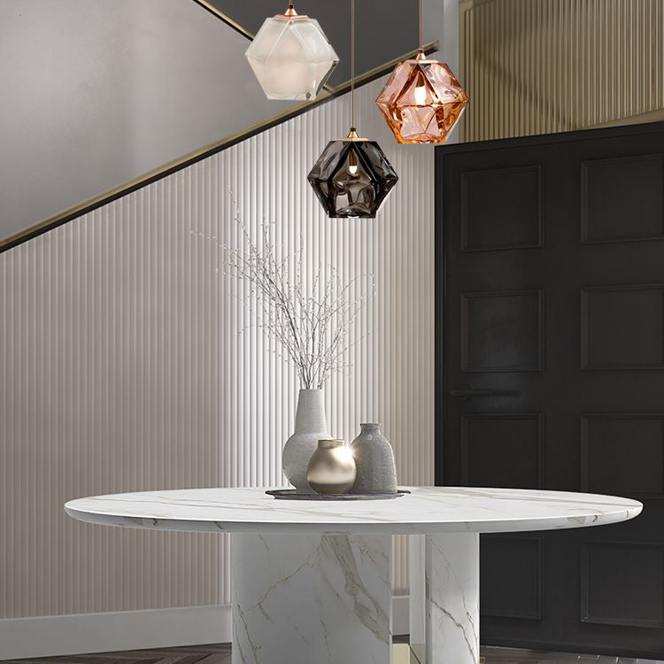 1 léger léger pendentif léger moderne lampe en verre soufflé à la main moderne pour table à manger