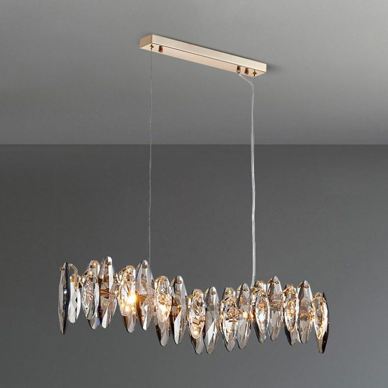 Luces de lámpara de cristal geométrica luces colgantes de cocina contemporáneas