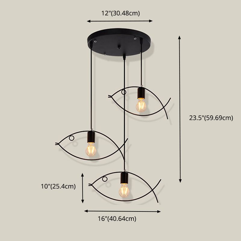 Industrial Style Simple Pendant Light Fixtures for Sitting Room Coffee Shop