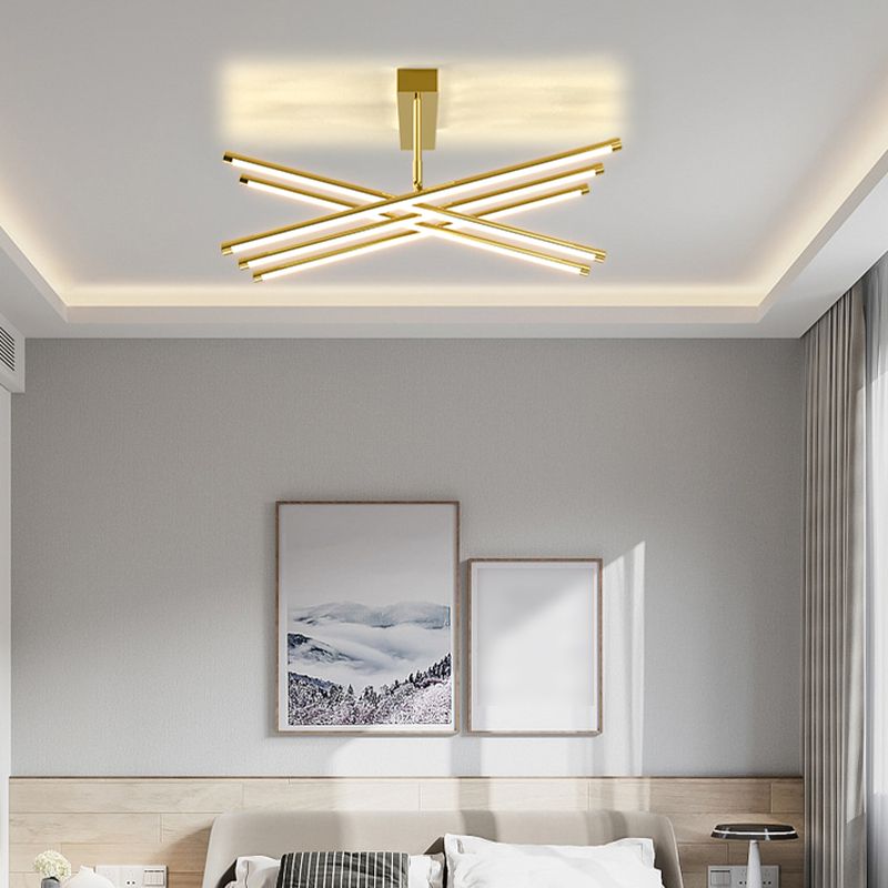 Luz de techo lineal nórdico Luz de montaje de aluminio de aluminio de aluminio para sala de estar