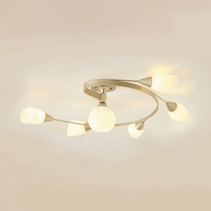 Luminaires encastrés en verre à cône contemporain pour salon