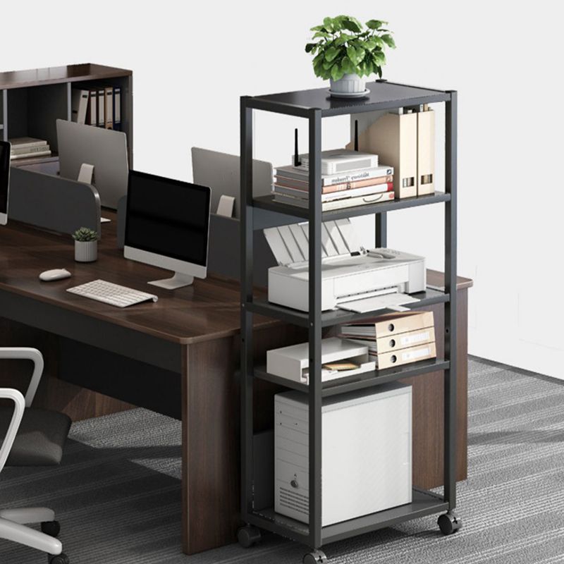 Adjustable and Metal Bookcase 11.8-inch Wide Contemporary Bookshelf