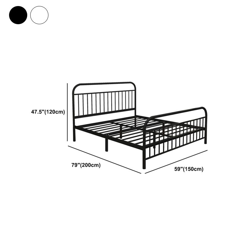 78.74-inch Wide Standard Bed with Headboard and Legs ,Solid Color