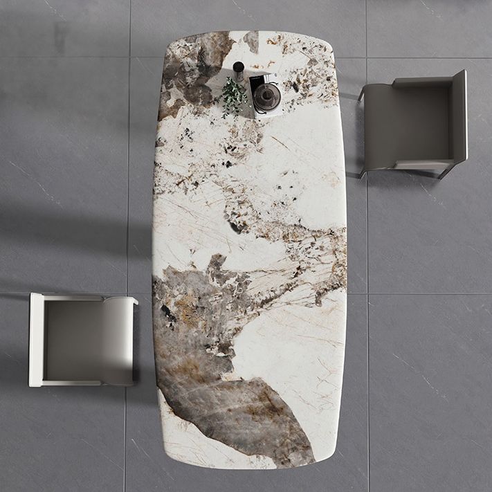 Glam Dinette Set with Leather Chairs 1/2/3 Pieces Glossy White Dining Table Set