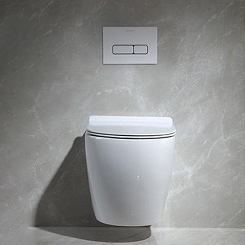 Modern Wall Mount Toilet Bowl 1-Piece Urine Toilet with Slow Close Seat for Washroom