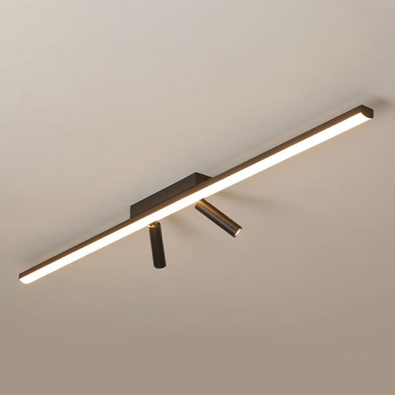 Éclairage encastré semi-LED moderne à 2 lumières pour porche, éclairage linéaire, style concis