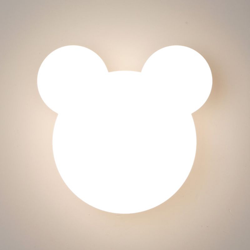 Children Style Wall Lamp 1-Light LED Wall Mount Lamp with Plastic Shade for Kid's Room