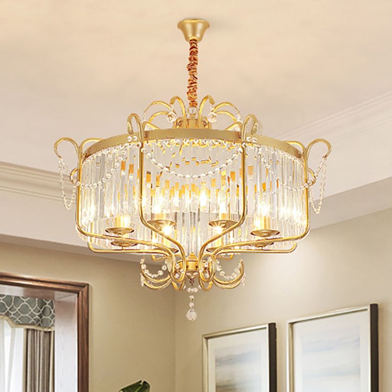 Lampadella Lantern Luce contemporanea sfaccettata PRISM CRIDULO CERCHIO 8 LUCI SORDAGGIO SUGGERIMENTO BLACO/Oro