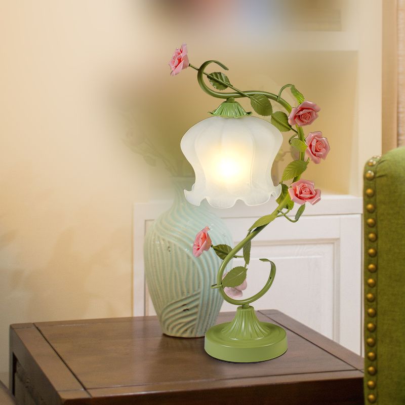 1 lampe de table florale de bulbe