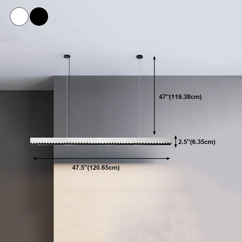 LED Island Leuchte moderne Rechteck -Hängelampe für Restaurants für Restaurants