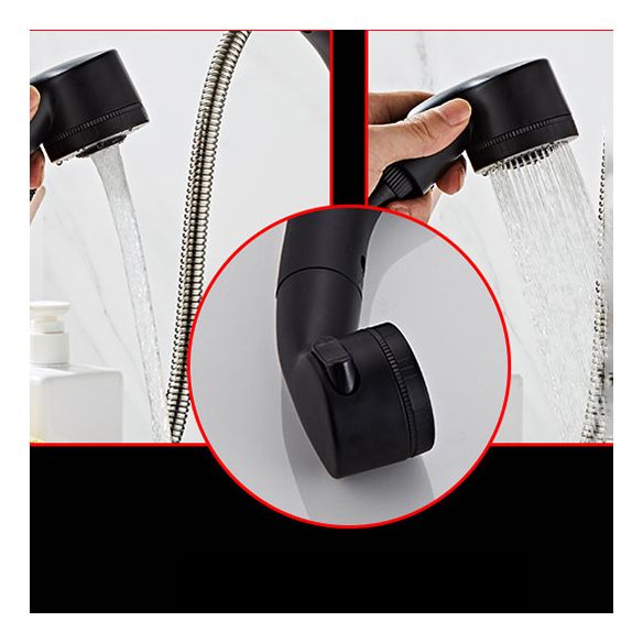 Modern Vessel Faucet Copper Single Handle Low Arc Retractable Vessel Faucet