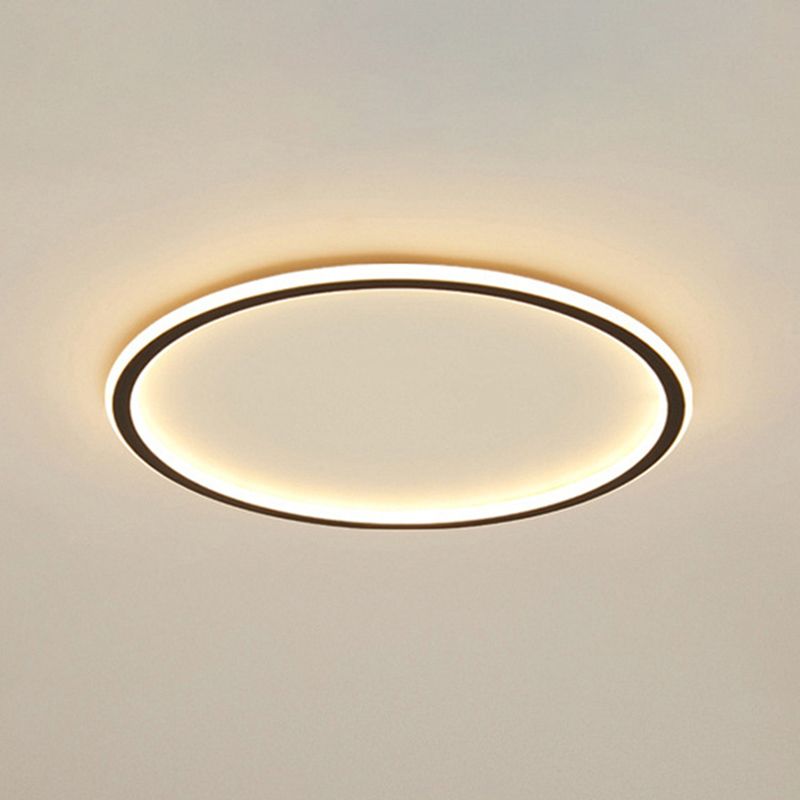 Geometrische Metall-Unterputz-Deckenleuchte, moderne LED-Unterputz-Beleuchtung in Schwarz