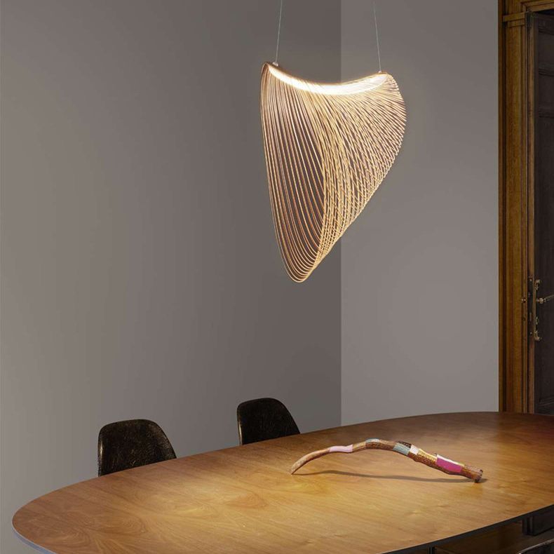 Tornado LED Pendant Lighting Designer Style Wooden Dining Room Hanging Lamp Fixture