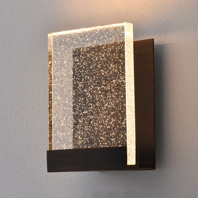 1 Licht klares kristallwandmontiertes Leuchtenmesser moderner rechteckiger Leuchtenlicht