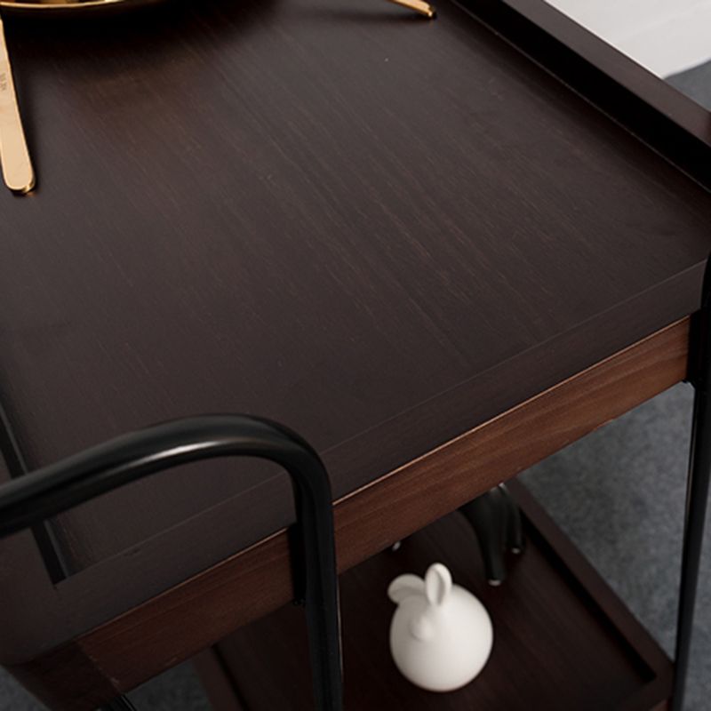 Modern Style Wood Prep Table 29.53"H Rolling Prep Table for Home Use