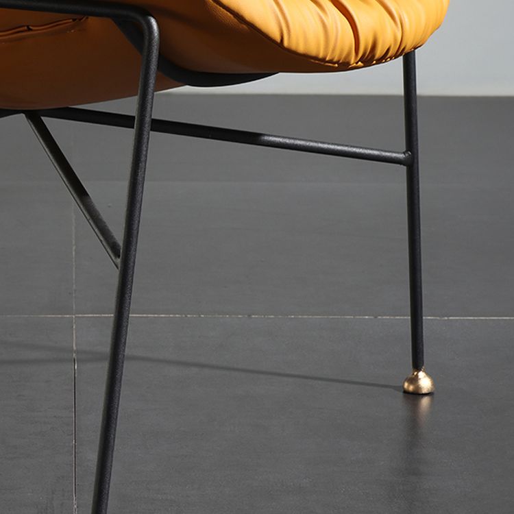 El cuero de la PU del diseño contemporáneo que cena la silla sólida sin brazos de la parte posterior de las sillas