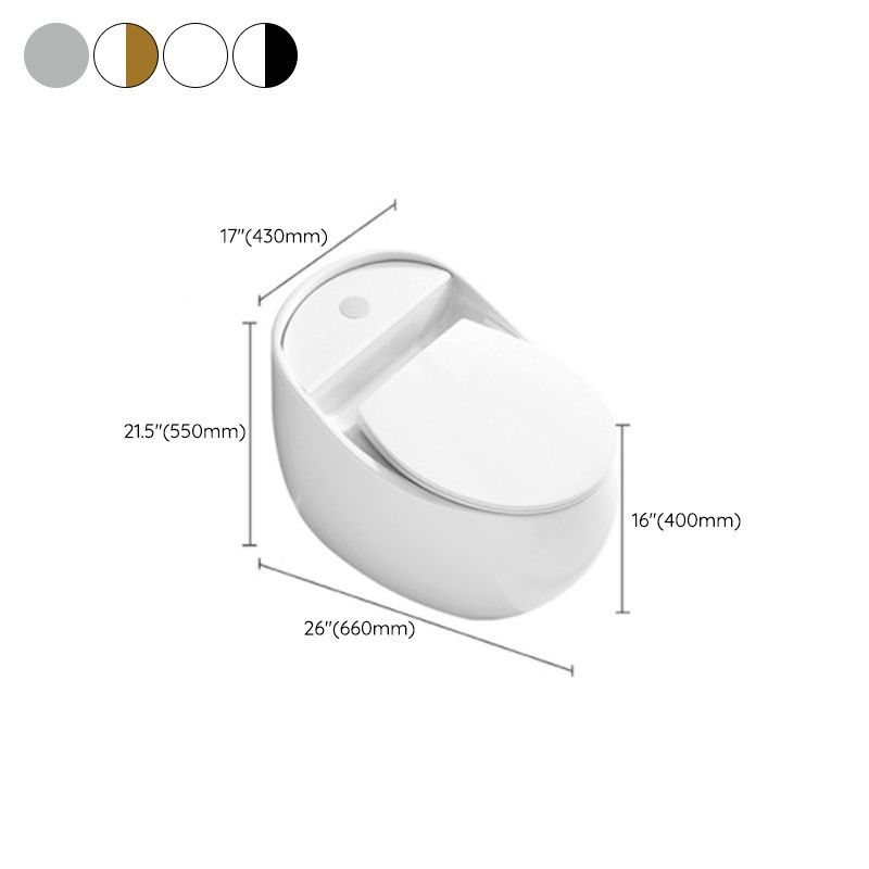 Traditional Flush Toilet One-Piece Toilet Floor Mounted Porcelain Toilet