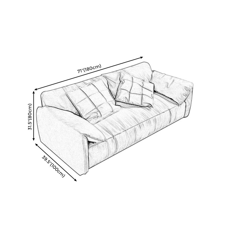 Beach Tight Back Standard Sofa 29.53"High Pillow Top Arm Sofa, Black
